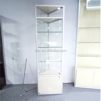 Aluminium-Glas-Vitrine für Sonnenbrillen mit LED-Beleuchtung und Schiebetür