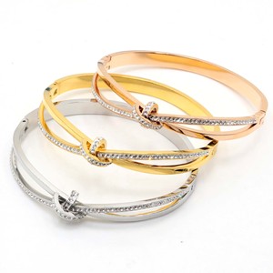 AFXSION Commercio All'ingrosso di Vendita Caldo del diamante di pietra Classico braccialetto di modo di disegno di marca di Gioielli In acciaio Inossidabile del braccialetto Delle Donne - Product Image 1