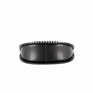 Luxury Design Custom Pearl Inlay Black Pu <strong>Leather</strong> <strong>Satchel</strong> Bag Handbag <strong>for</strong> <strong>Women</strong> - Product Image 5