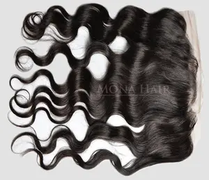 Hot brazilian hair natural hair lines transparent lace frontal body wave 13*4 13*6 lace frontal closure with bundles