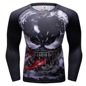 T-shirt de compression à manches longues pour <span class=keywords><strong>homme</strong></span> MMA 5XL <span class=keywords><strong>Surf</strong></span> Rash Guard Fitness Clothing - Product Image 2