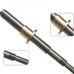 304Stainless Steel Trapezoidal Leadscrew Trapezoidal Threaded Rod TR14*3 TR14*4