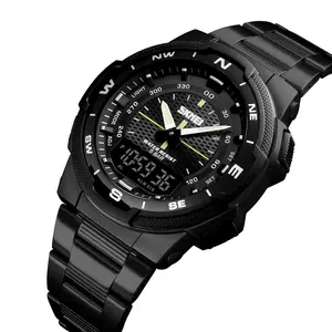 Skmei Analog Digital Herren Armbanduhr 1370 Edelstahl band Wasserdichte hochwertige Uhren