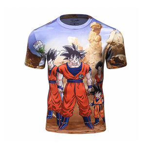 Abbigliamento Cody Lundin T-Shirt da Uomo a Compressione Stampata in 3D per Cosplay <span class=keywords><strong>Anime</strong></span> Super Saiyan - Product Image 3