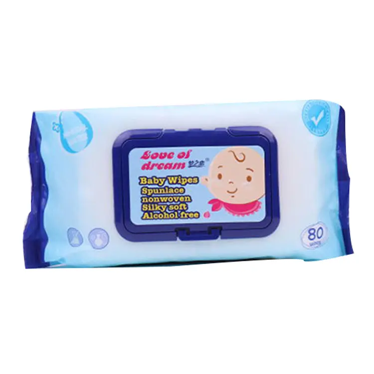 Kostenlose Probe Private Label Natural Custom Desinfektion Biologisch abbaubares Nass papier Serviette Baby Custom Wet Wipes Tissue