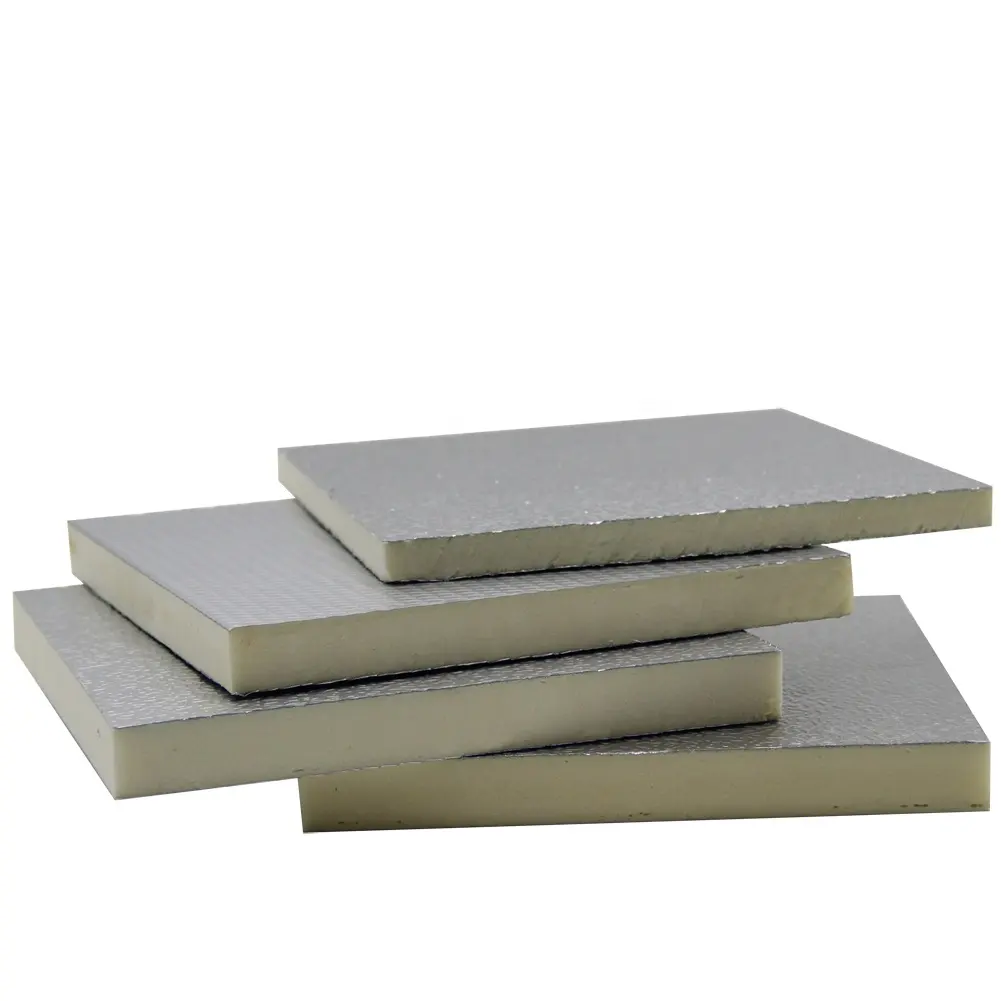 Feuille de conduit d'air de mousse de polyuréthane de panneau de conduit d'isolation de mousse de PIR pour le système de conduit de la CAHT