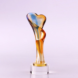 New Style Factory Custom ized LOGO Personality Trophy Award Farbe Hochwertiger K9 Crystal <span class=keywords><strong>Glass</strong></span> Trophy Award - Product Image 3