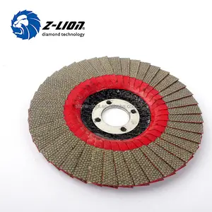 4 inch 16mm holes abrasive cloth electroplated diamond flap wheel for glass porcelain concrete stone polishing