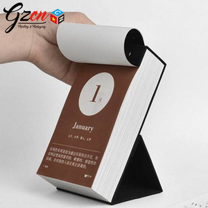 Calendario Personalizado de <span class=keywords><strong>365</strong></span> Días, Diseño de Lujo de Una Página por Día, Papel Offset Desprendible, Cartón Recubierto de Kraft, Cartón Corrugado para Uso de Oficina - Product Image 1