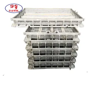 High temperature heat treatment furnace basket in heat treatment furnace and steel mills
