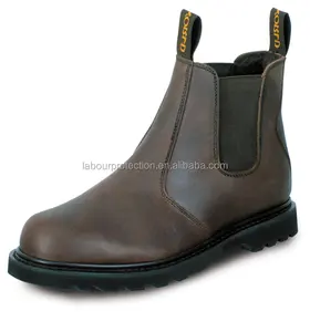 Klasik goodyear welted keselamatan dealer boot