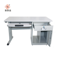 Bureau de travail individuel personnalisé pour ordinateur, table de travail fermée avec 2 tiroirs et 2 portes