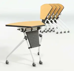 Meja Fungsional dengan Roda Meja Kantor Dapat Dilipat