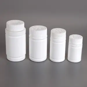 Vòng hình dạng loạt hdpe y học màu trắng <span class=keywords><strong>container</strong></span> nhựa <span class=keywords><strong>pill</strong></span> chai bao bì slim fit <span class=keywords><strong>pill</strong></span> với crc cap - Product Image 1