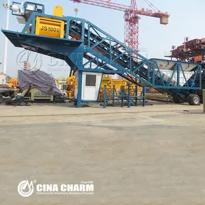 Mobile Small Portable Batch Mix Plant Wet Dry Concrete Production Line Concrete Batcing Plant