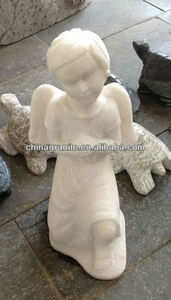 Estatua de Ángel de Tamaño Real en Mármol Blanco, Escultura Manual de Nuevo Diseño - Product Image 5