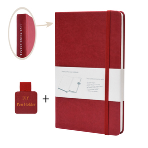 Toàn bộ Giá Rẻ A5 (5.25*8.25 Inch) red PU Leather Bìa Cứng 192 Trang 80GSM Ngà Giấy Lót Tạp Chí Máy Tính Xách Tay Với Dây Đeo Đàn Hồi - Product Image 1
