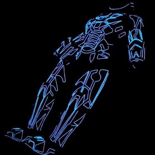 Легкий костюм EL WIRE, футболка, ткань, одежда, одежда