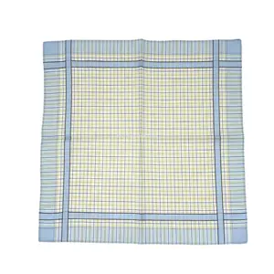 Custom cotton square 40cm by 40cm check purple border court handkerchief