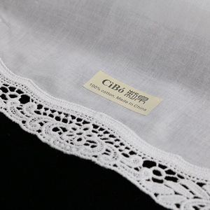 A009: الأبيض قسط القطن الدانتيل منديل الكروشيه بالمناديل للنساء/السيدات الزفاف هدية - Product Image 4