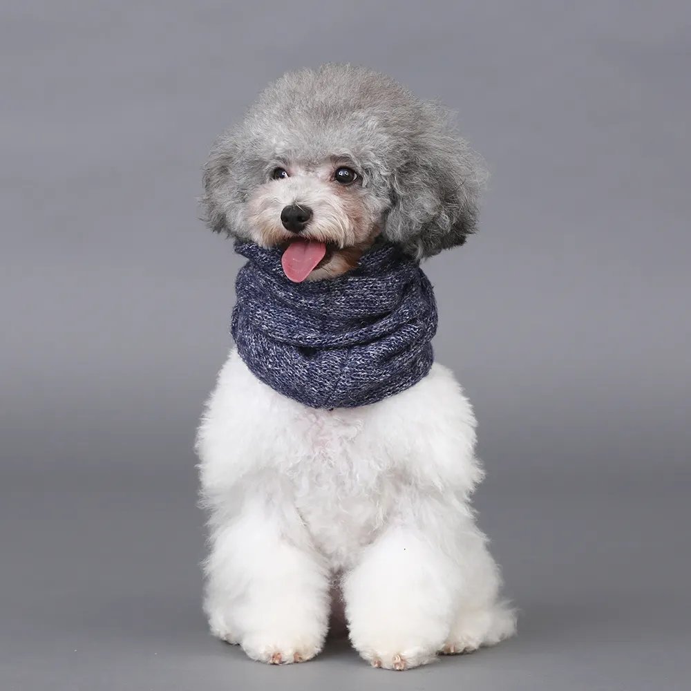 Haustier Stoff Hundes chal Wolle gestrickt Cowl Neck Schal