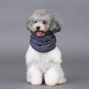 Pet cloth dog scarf wool knit cowl neck scarf