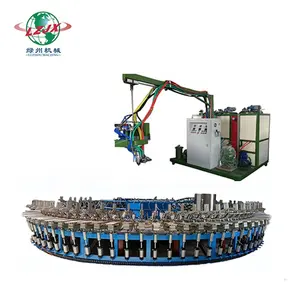 Máquina vertedora de plantillas de poliuretano PU, línea de producción automática de calzado