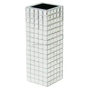 Tall Zilver Gespiegeld Glas Vazen Voor Thuisgebruik Home Decoratieve