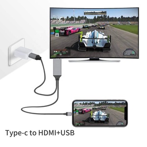 Câble USB type-c vers <span class=keywords><strong>HDMI</strong></span> mâle vers <span class=keywords><strong>HDMI</strong></span>, <span class=keywords><strong>cordon</strong></span> d'alimentation de 2m, pour MacBook, <span class=keywords><strong>Samsung</strong></span> Galaxy S9, S8, et plus - Product Image 2