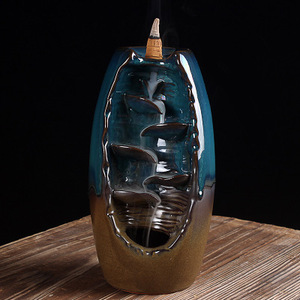 Brûleur d'<span class=keywords><strong>encens</strong></span> électrique, <span class=keywords><strong>cascade</strong></span> <span class=keywords><strong>de</strong></span> céramique bleue, adhésif décoratif personnalisé, vente en gros, livraison gratuite - Product Image 4