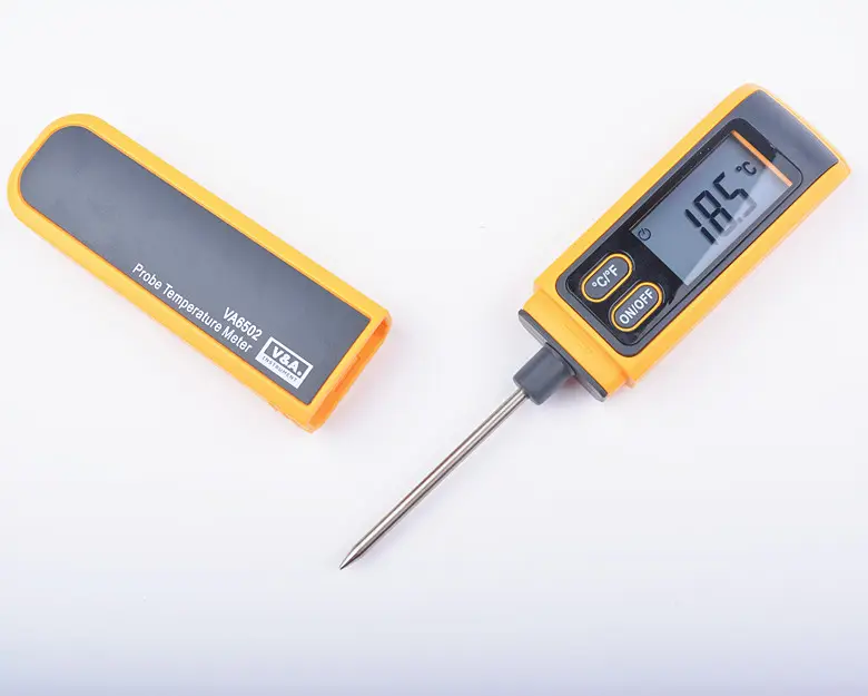 Thermomètre de poche électronique numérique, sonde thermique, blanc