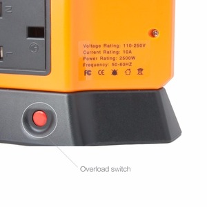 Tower Power Strip 2500W Smart <strong>Socket</strong> <strong>Surge</strong> <strong>Protector</strong> 10 UK <strong>Socket</strong> 4 USB Charging Station 6.5ft Extension Cord Orange - Product Image 6