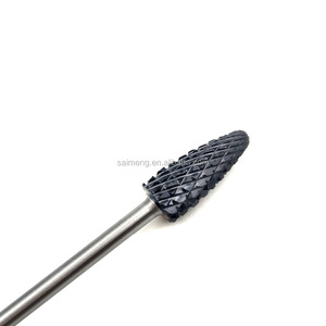 New Black Titanium <strong>Tungsten</strong> <strong>Carbide</strong> Cone Nail Drill Bit 3/32&quot; Bits for Manicure Drill Accessories Milling Cutter Tools - Product Image 2