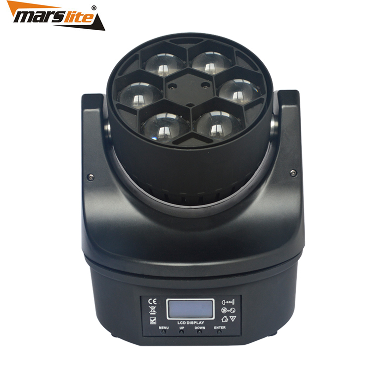 Rotation illimitée 6x12 w Mini Abeille Yeux Faisceau Mobile de La Tête pour la Décoration De L'événement