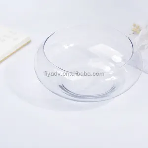 Vase en verre transparent à fond rond, Vase pour le mariage et souffle du poisson