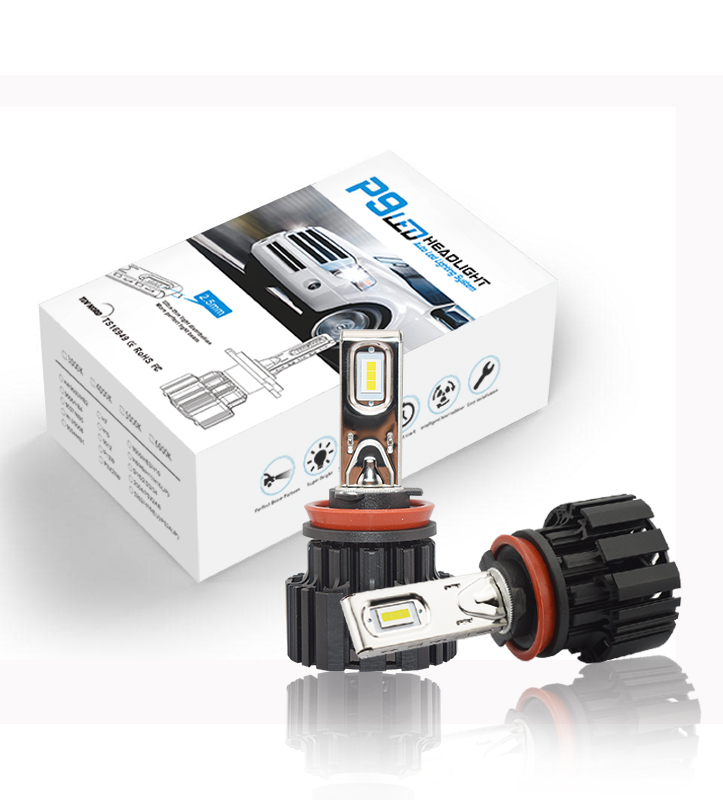 Новинка 2021, светодиодная лампочка, фара P9 led h4 h7 xhp70 zes, светодиодная фара h11 9006 9007