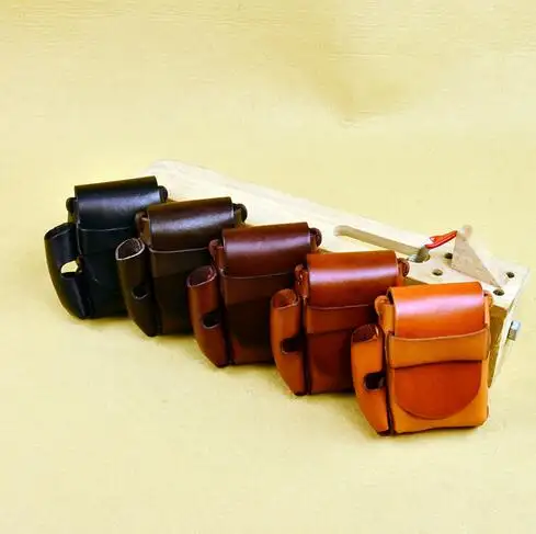 Handmade Genuine Leather Thuốc Lá Trường hợp với nhẹ hơn chủ đối với Vua Kích thước Xmas Quà Tặng