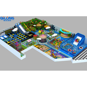 Parcours de corde de Jeu Doux Intérieur de Bébé, Cirque Aire De Jeux Intérieure Avec Grand Toboggan - Product Image 1