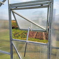 Serres de jardin écologiques avec ouverture de fenêtre hydraulique sur le toit, montage facile, cadre en métal, bois traité sous pression, nature