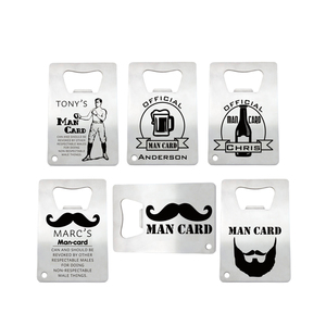 Ouvre-bouteille avec logo personnalisé, carte de visite, en acier inoxydable, ouvre-bouteille, bière - Product Image 4