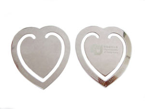 Marcapáginas <span class=keywords><strong>de</strong></span> Corazón, Clip Metálico para Marcar Libros, Marcapáginas <span class=keywords><strong>de</strong></span> Metal para Grabar - Product Image 3