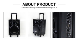 Mô Hình Tư Nhân Bằng Gỗ Spekers Không Dây Đơn 8 Inch Xe Đẩy Loa Với Từ Xa USB SD Fm Radio Chức Năng - Product Image 6