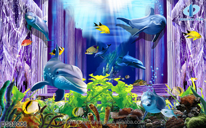 Hiện đại Niche 3D dưới nước thế giới cá heo nghệ thuật sứ ngói với kháng khuẩn kết thúc cho toàn bộ ngôi nhà tường và sàn nội thất - Product Image 6