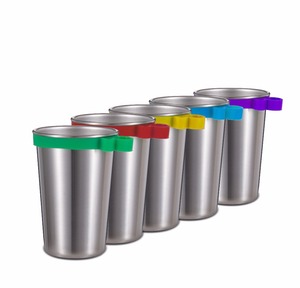 Tazas de café doble pared botella de <span class=keywords><strong>vino</strong></span> enlace con un anillo especial para tomar - Product Image 1