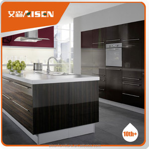 Moderne grain style mélamine <span class=keywords><strong>face</strong></span> armoires de <span class=keywords><strong>cuisine</strong></span> - Product Image 3
