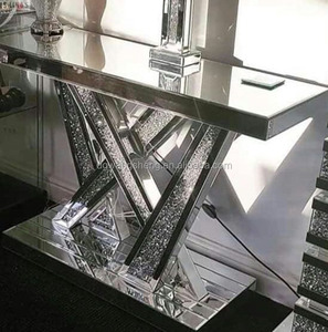 <span class=keywords><strong>Table</strong></span> <span class=keywords><strong>console</strong></span> miroir à <span class=keywords><strong>Semi</strong></span>-circulaire, avec miroir ovale - Product Image 3
