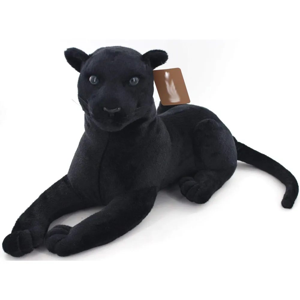 OEM en peluche simulation jungle animal léopard jouet en peluche noir