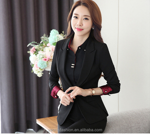 Conjunto de Terno Elegante e Clássico para Primavera e Outono, Vestido de Casamento, Noite, <span class=keywords><strong>Prom</strong></span>, Casual, Escritório, Conjunto de Blazer e Calças Feminino Slim Fit - Product Image 3