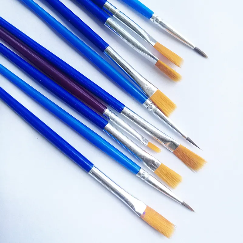 ניילון אמן אמנות מברשת צבע עבור בצבעי מים שמן אקריליק מברשת 5000 סטי ZY-APB002 288 סטים/ctn פלסטיק CN;ZHE Joyart כחול