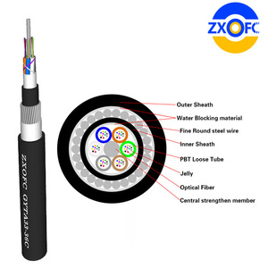 <span class=keywords><strong>Cable</strong></span> de <span class=keywords><strong>Fibra</strong></span> Óptica Subacuático ZX-OFC de 6/12 Núcleos GYTA33 G652D Monomodo Blindado, Reforzado con Alambre de Acero, <span class=keywords><strong>50</strong></span> <span class=keywords><strong>Metros</strong></span> de Profundidad, Negro - Product Image 5